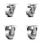 Service Caster 3 Inch Semi Steel Cast Iron Wheel Swivel Top Plate Caster Set with 2 Rigid SCC SCC-20S314-SSS-TP2-2-R-2 - alternate 1